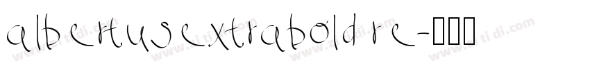 albertusextrabold re字体转换